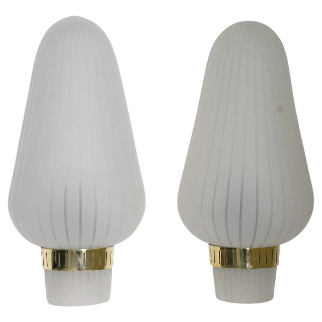 Mid-Century Swedish Wall Lamps in Brass and Glass, Set of 2 For Sale - Image 11 of 11