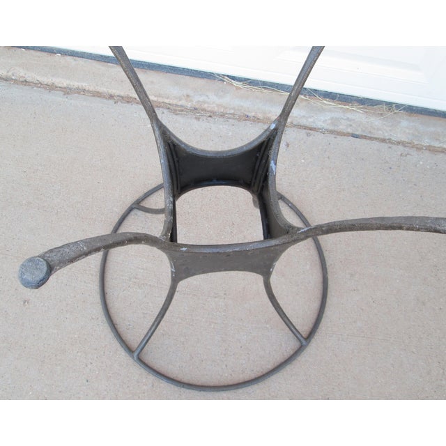 Late 20th Century Glass Top Industrial French Style Garden Table For Sale - Image 12 of 13