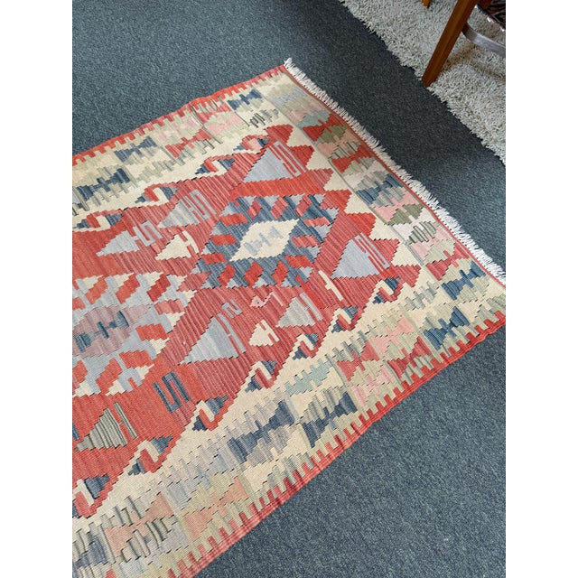 Late 20th Century 3ft × 10ft 3in Hand Woven Flat-Weave Kilim Runner, Vintage For Sale - Image 5 of 12
