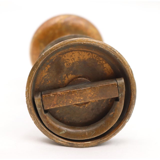 Vintage Bronze Door Knob Flush Mount Handle For Sale - Image 6 of 6