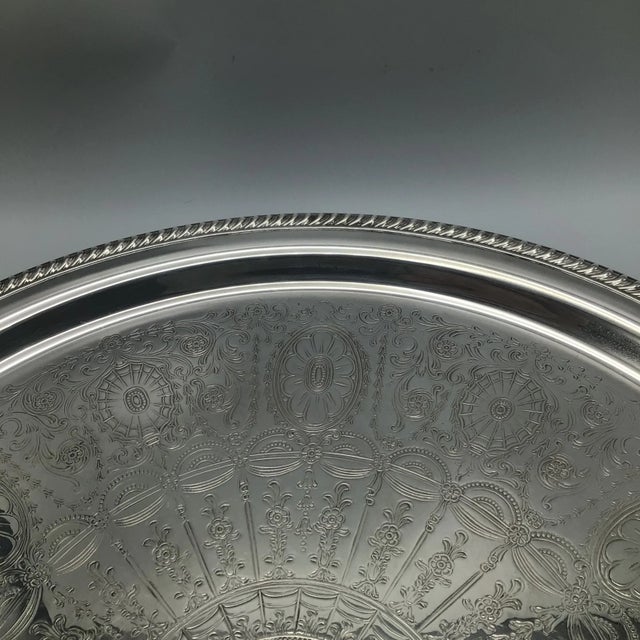 Metal F. B. Rogers Silver Plated Serving Platter, 874 For Sale - Image 7 of 13
