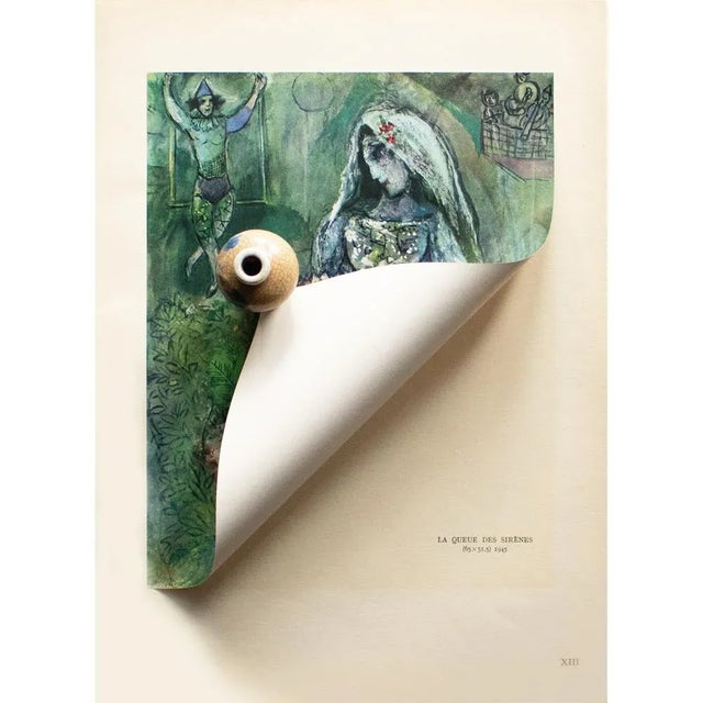 The School of Paris 1947 After Marc Chagall "The Tail of Mermaids", First Edition Offset Lithograph For Sale - Image 3 of 7