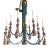 Vintage Italian Style Tassel 12-Light Chandelier For Sale