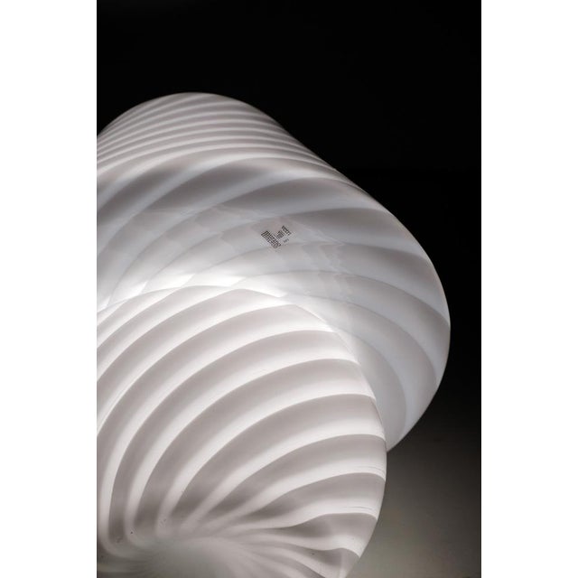 Murano Glass Swirl Mushroom Table Lamp For Sale - Image 3 of 6