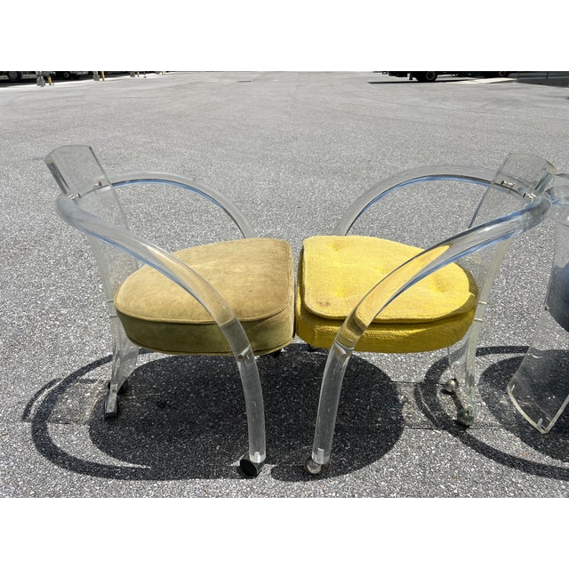 Transparent 1960s Charles Hollis Jones Style Lucite Dining Chairs- Set of 8 For Sale - Image 8 of 12