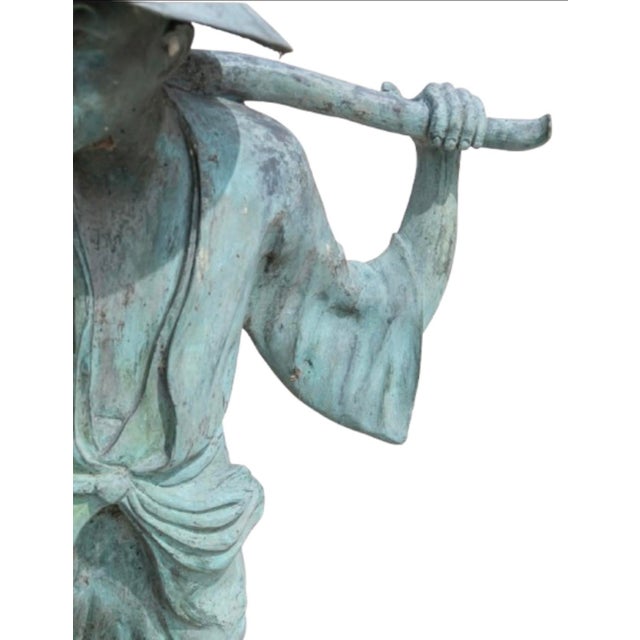 1990s 1990s Bronze Chinese Man For Sale - Image 5 of 6