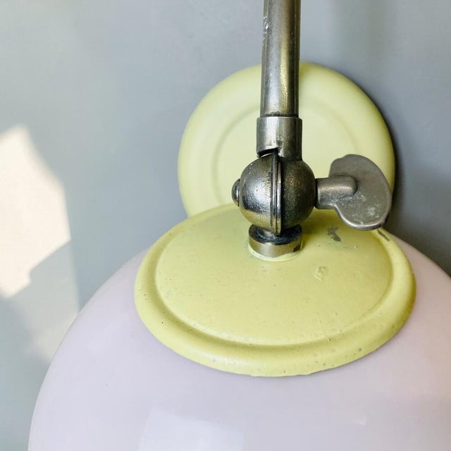 Mid-Century Modern Portuguese Pink Glass Table Lamp or Wall Sconce, 1960s For Sale - Image 9 of 13