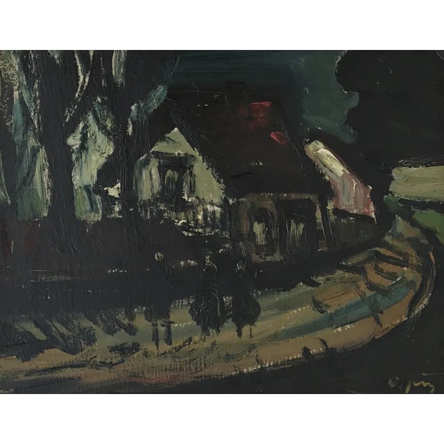 Sylvain Vigny, Promenade du soir, Oil on Wood, Framed For Sale