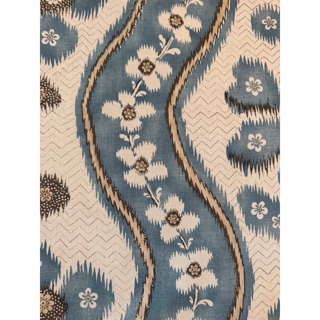 Clarence House Clarence House Cotton Linen Blend Fabric 4 Yards Rayure Nantes Color Blue For Sale - Image 4 of 6