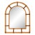 Vintage Rattan Arched Wall Mirror For Sale