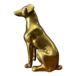 Vintage English Brass Dog