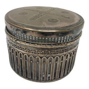 Wmf German Art Deco Round Silver Plated Box 1910s
