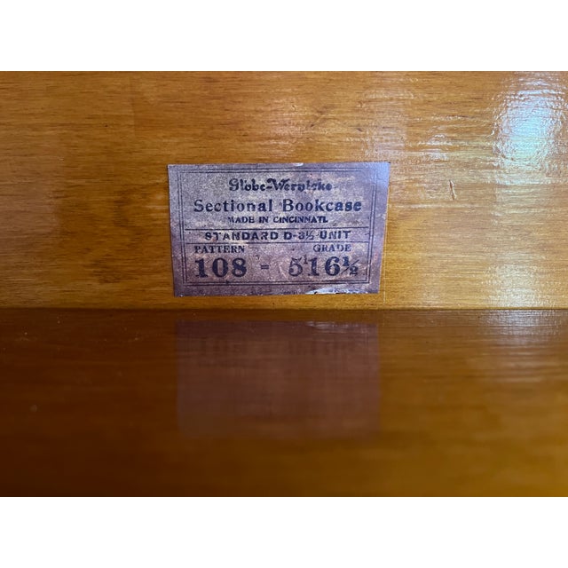 Matched Pair of Three Unit Globe Wernicke Solid Mahogany Bookcases For Sale - Image 10 of 11