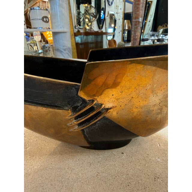 Architectural centerpiece bowl designed by Esa Fedrigolli for SpiraleArte, produced in Milan in the 1970s. The piece...