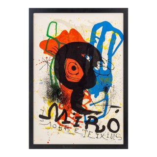 Joan Miro "Sobreteixims" Lithograph, Ca. 1973 For Sale