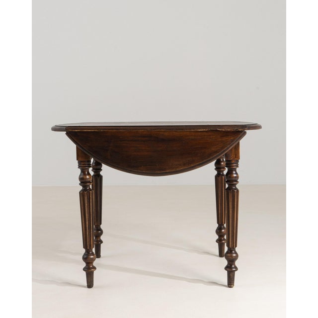 French 19th Century France Louis XVI Brown Wood Console Table For Sale - Image 3 of 11