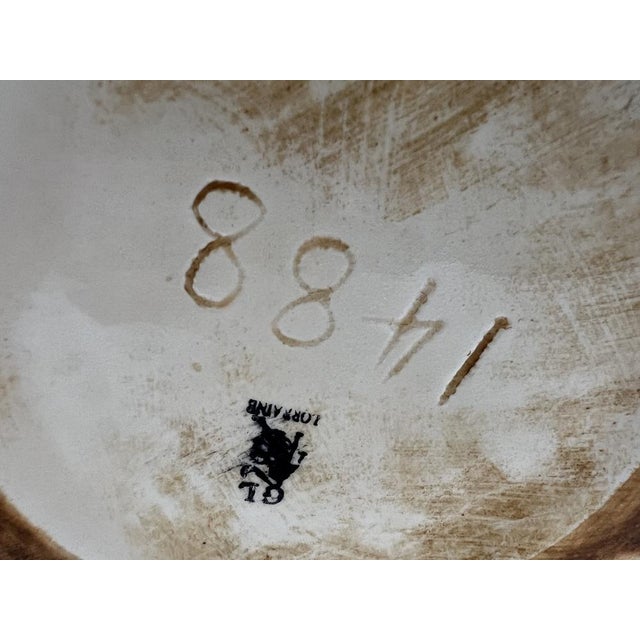 Art Nouveau Barbotine Vase with Female Figure in Relief from GL Lorraine, France, 1900s For Sale - Image 10 of 11