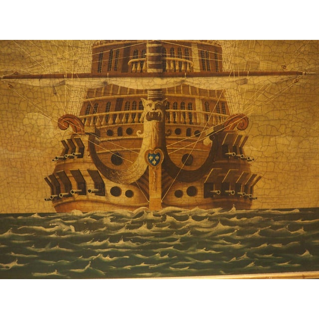 Pair of 17th Century Style French Navy Lithographs, the St. Philippe, C. 1970s For Sale In Dallas - Image 6 of 18