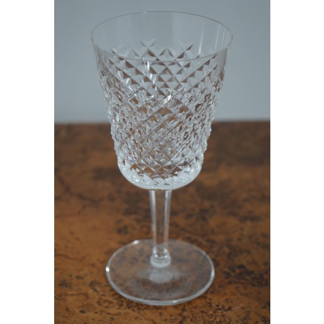 Traditional Set of 7 Waterford Alana 7 Inch Cut Crystal Wine Glasses For Sale - Image 3 of 9