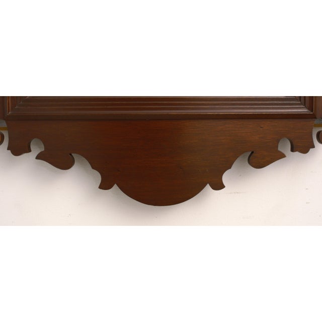 Wood Mahogany Chippendale Style Hanging Mirror For Sale - Image 7 of 10