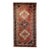 Vintage Persian Shiraz Tribal Area Rug, Handwoven Geometric Pattern, Rust Red & Navy, 5’ X 10' For Sale