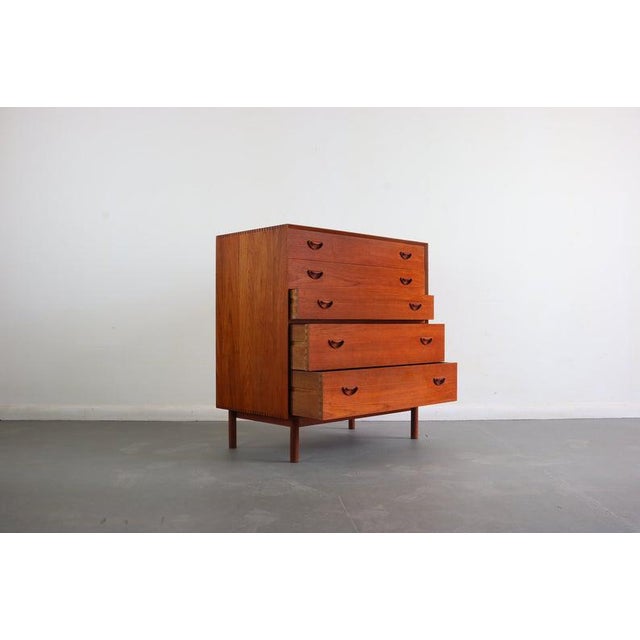 Burnt Orange Peter Hvidt & Orla Mølgaard Nielsen Tall Boy Dresser For Sale - Image 8 of 9