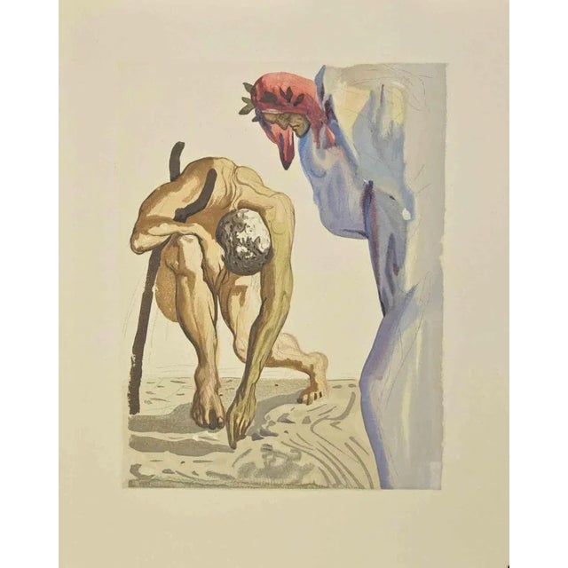 Salvador Dalí, Princes of the Blossoming Valley, Woodcut, 1963 For Sale - Image 4 of 4