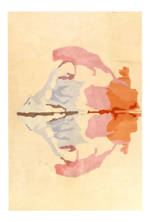 Pasargad DC Inkblot Style Multicolor Rug 6'8'' X 9'11''