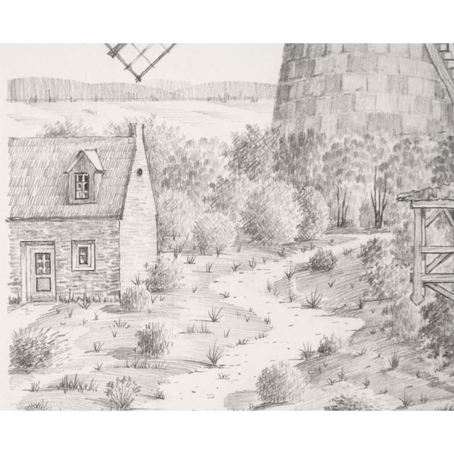 Contemporary Cal Nord, Denmark - Hyper Realistic Windmill Illustration by M Mayer For Sale - Image 3 of 12