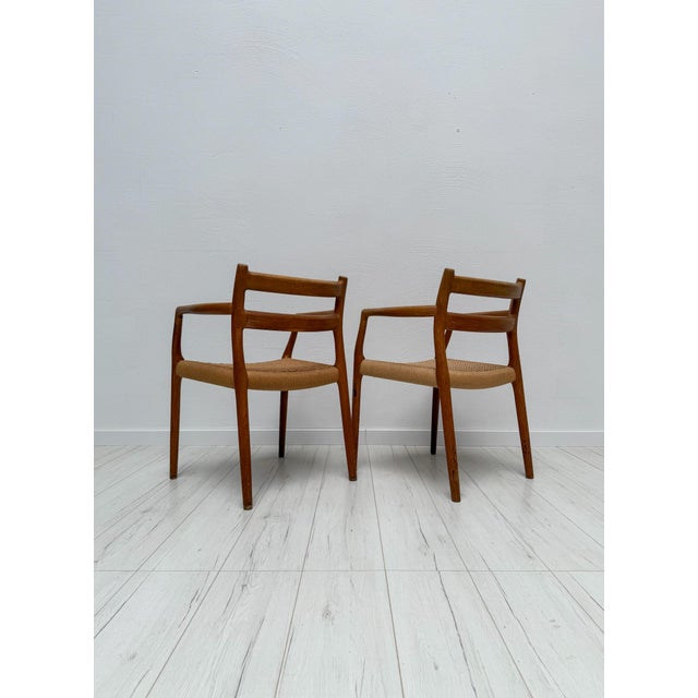 Wood Vintage Danish Teak Dining Armchairs Model 67 by Niels Otto Møller from J.L. Møllers, 1960s For Sale - Image 7 of 12