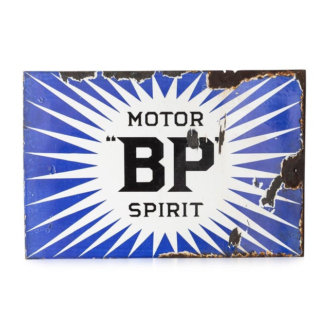 20th Century Motor Bp Spirit Enamel Advertising Sign For Sale - Image 11 of 11