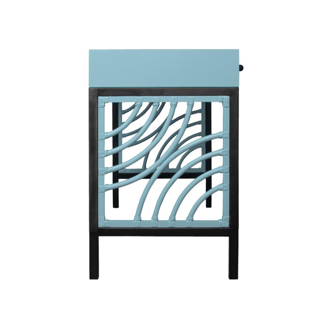 Not Yet Made - Made To Order Swirl Writing Desk - Pool Blue For Sale - Image 5 of 9