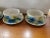 Japanese 1950s Japanese Ironstone Ware Hand Painted Bowls & Saucers- 10 Pieces For Sale - Image 3 of 10