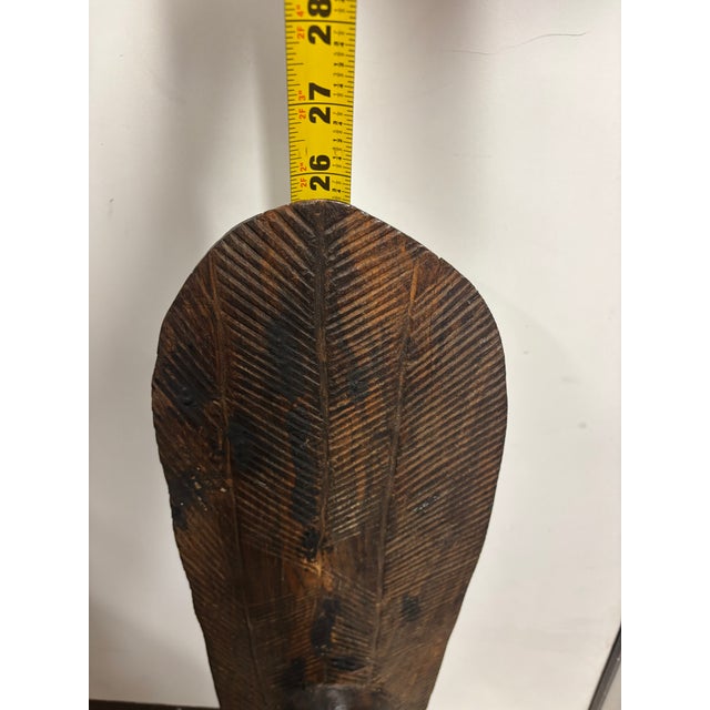 Mid 20th Century Carved African Female Bust | Ebony Hardwood Sculpture | 26” Tall Modernist Figurative Art For Sale - Image 11 of 14