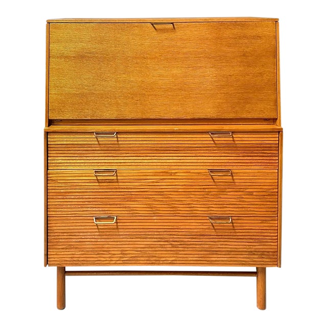 Mid-Century Modern Secretary Desk / Gentlemen's Dresser / Chest of Drawers by Raymond Loewy for Mengel, Usa, C. 1960s For Sale