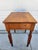 Brown Primitive Antique Side Table With Turned Legs and Drawer For Sale - Image 8 of 11