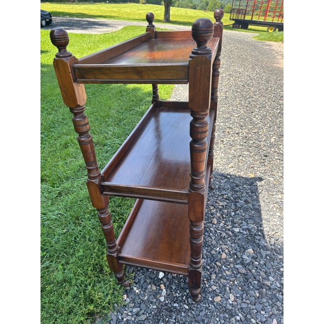 Mid 19th Century English Regency Mahogany Dumbwaiter, Circa 1840 For Sale - Image 5 of 11