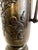 Japanese Meiji Era Patinated Bronze Vase With Peonies and a Child For Sale - Image 4 of 15