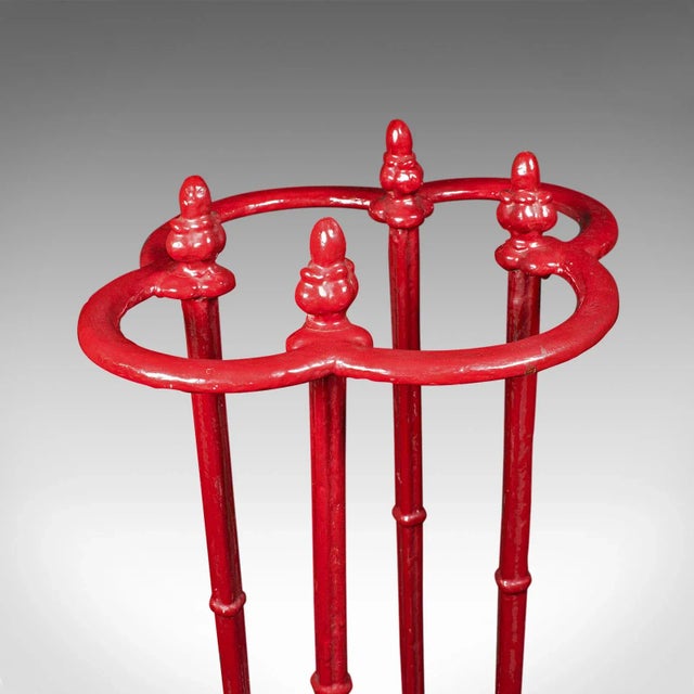 1850s Victorian Antique Decorative Stick Stand, English Cast Iron Umbrella Rack For Sale - Image 6 of 8