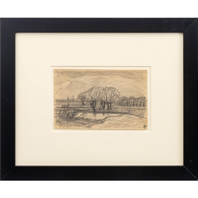 Oscar Florianus Bluemner (American, born Germany, 1867-1938), Two Village Landscape Scenes, Graphite on Paper, comprising:...