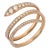 18k Solid Gold Pave Set Natural Diamond Serpent Wrap Ring Size 7 For Sale