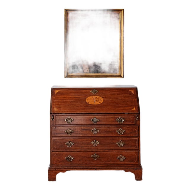 English George III Mahogany Slant-Front Secretary Desk | Ca. 1780s For Sale