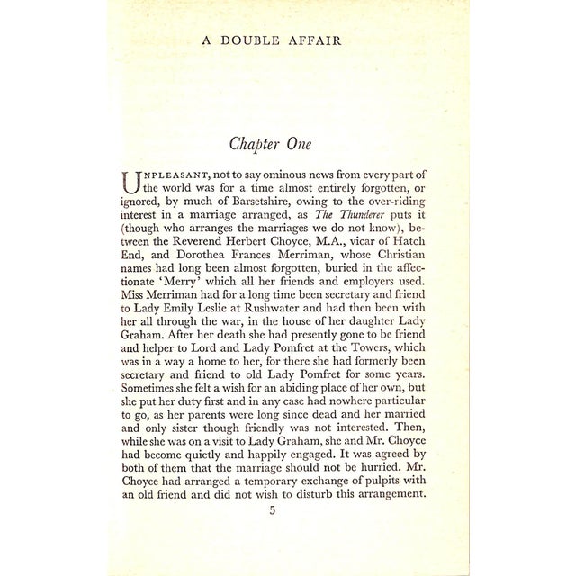 "A Double Affair" Book 1957 Thirkell, Angela For Sale - Image 4 of 5