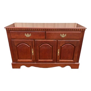 Broyhill Chippendale Style Cherry Sideboard Buffet For Sale