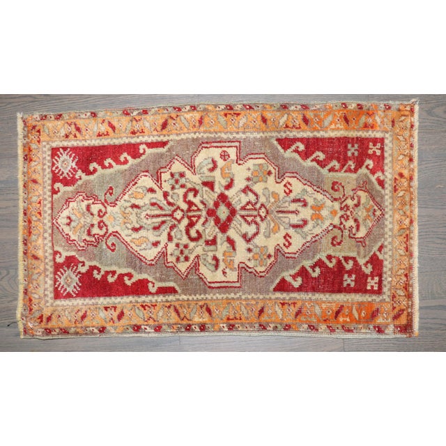 Antique Turkish Sivas Superfine Carpet Mat For Sale - Image 4 of 7