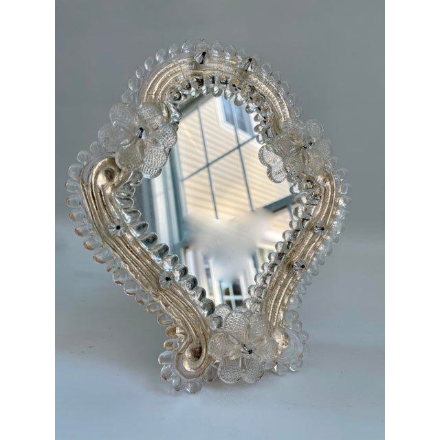 1950s 1950s Italian Murano Venetian Table or Wall Mirror For Sale - Image 5 of 12