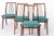 Mid-Century Beechwood Dining Chairs with Turquoise Upholstery from Casala, Germany, 1960s, Set of 4 For Sale - Image 3 of 10