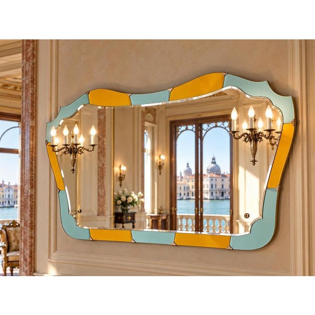 Glass Art Deco Console Table with Matching Mirror, 1930s For Sale - Image 7 of 13