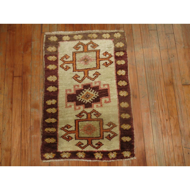 Rustic Mid 20th Century Turkish Kars Rugs - A Pair For Sale - Image 3 of 7
