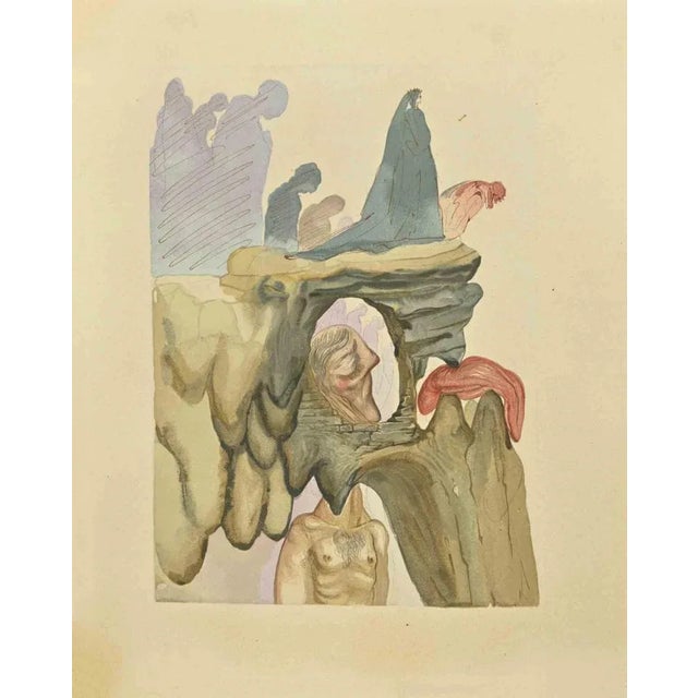 Salvador Dalí, The Crooks, Woodcut, 1963 For Sale - Image 4 of 4